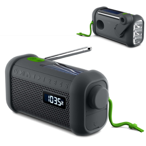 MH-08 | Muse radio Bluetooth speaker met solar en opwindmechanisme
